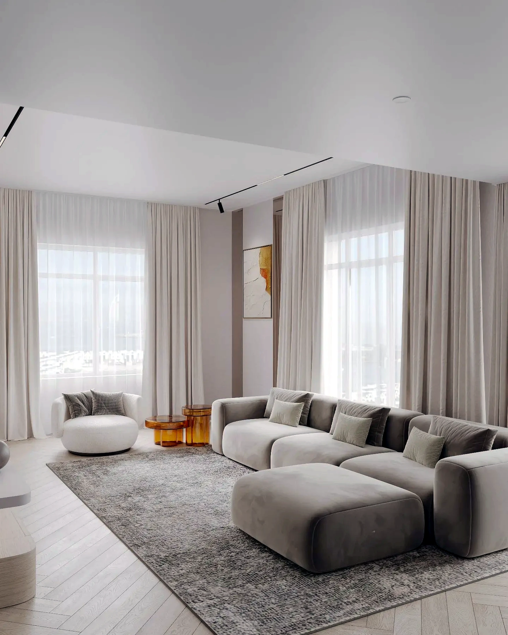 Bright luxury lounge interior