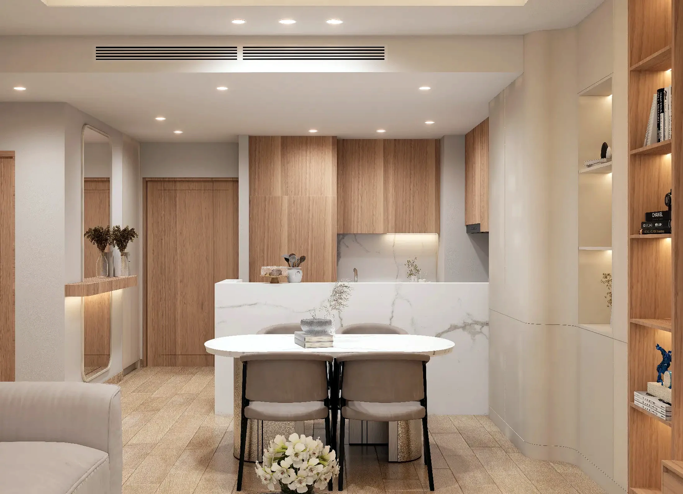 Premium open-plan living room renovation