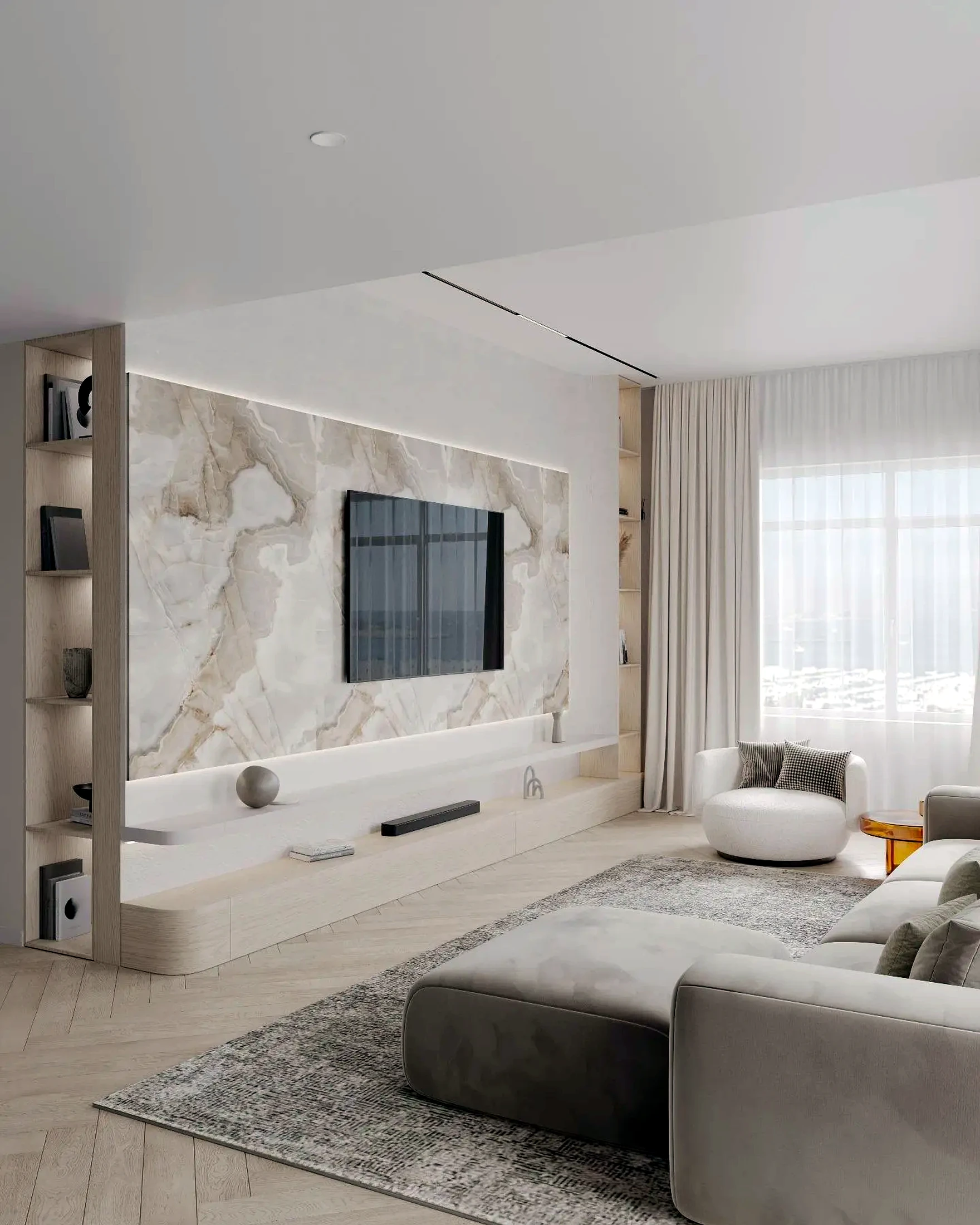 Premium Dubai villa living room renovation